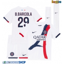Maglie da calcio Paris Saint-Germain Bradley Barcola #29 Seconda Maglia Bambino 2025-26 Manica Corta (+ Pantaloni corti)